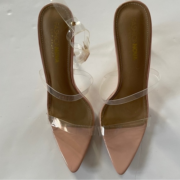 Clear Strap Pointed Open Toe High Heels - Picture 5 of 11